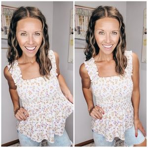 Floral Smock Tank Top
